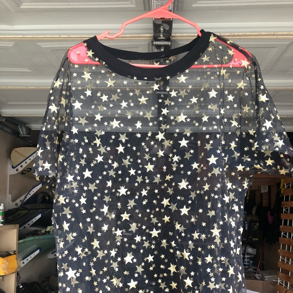 Mesh starry shirt